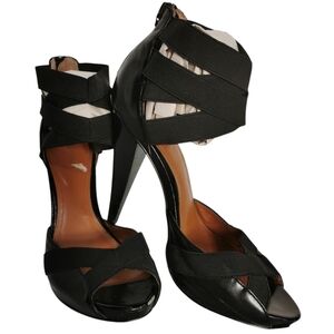 Calvin Klein Arianna Black Strappy 5" Heels - Sz 7M